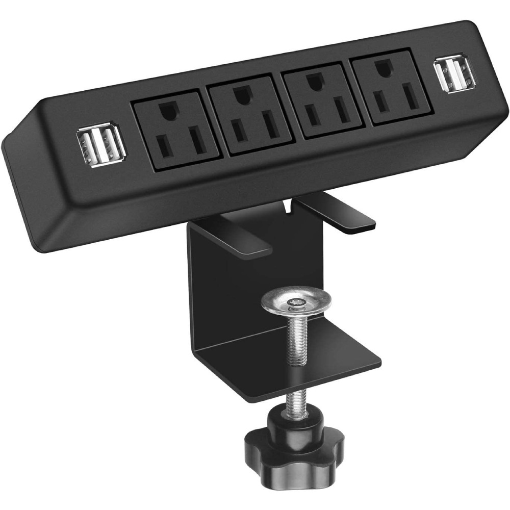 Desk Power Strip - Black