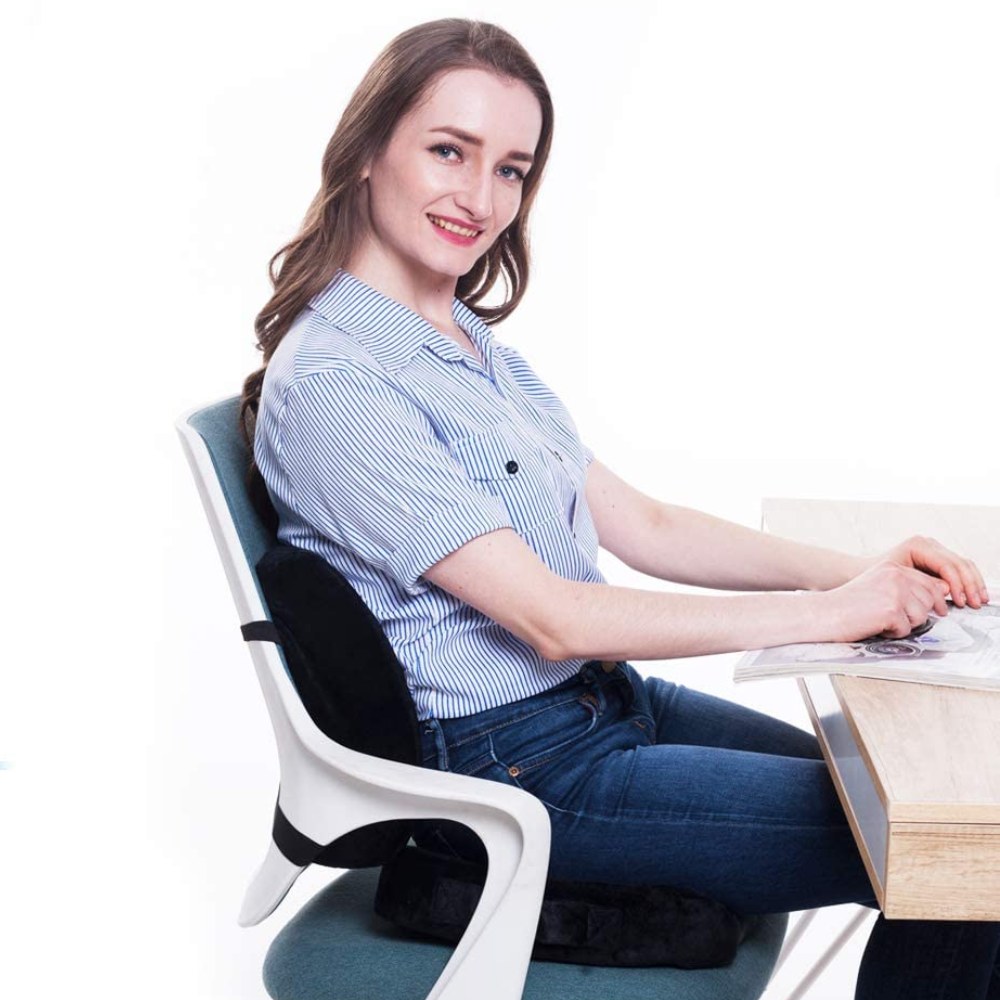 Seat Cushion and Lumbar Support Pillow