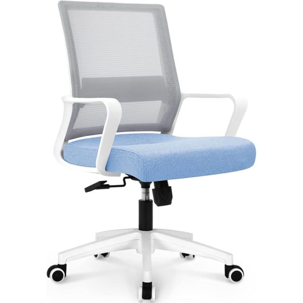 light blue office swivel chair